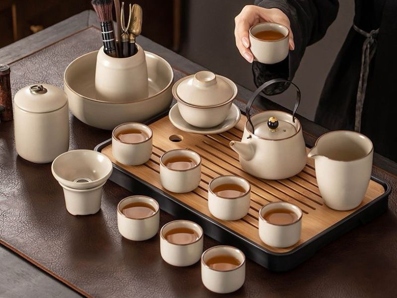 Bo Am Pha Tra Su Nhat Ban Sang Trong Bộ Ấm Pha Trà Sứ Nhật Bản Sang Trọng